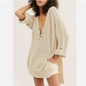 Free People Firefly Tunic Slouchy Sweater Top Size Small